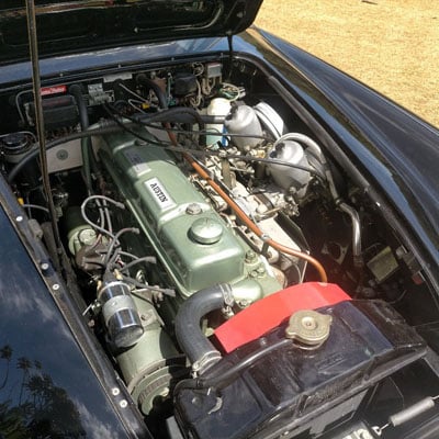 engine bay of Austin Healey 3000 for sale